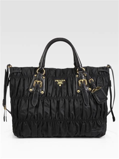 prada nylon gaufre tote bag black|prada tessuto shoulder bag.